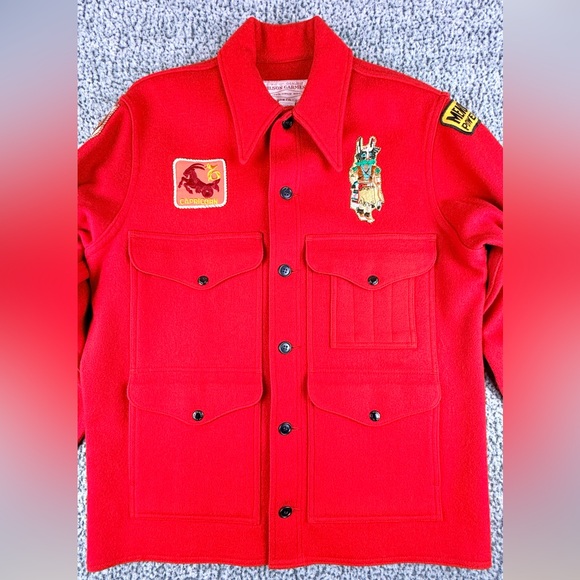 Vintage Filson Mackinaw Wool Cruiser Red Mens 42 Hunting Jacket Seattle USA READ - Picture 3 of 16